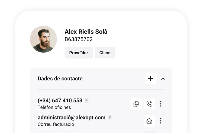 Fitxa de contactes