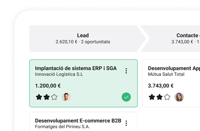 Funcionalitats CRM