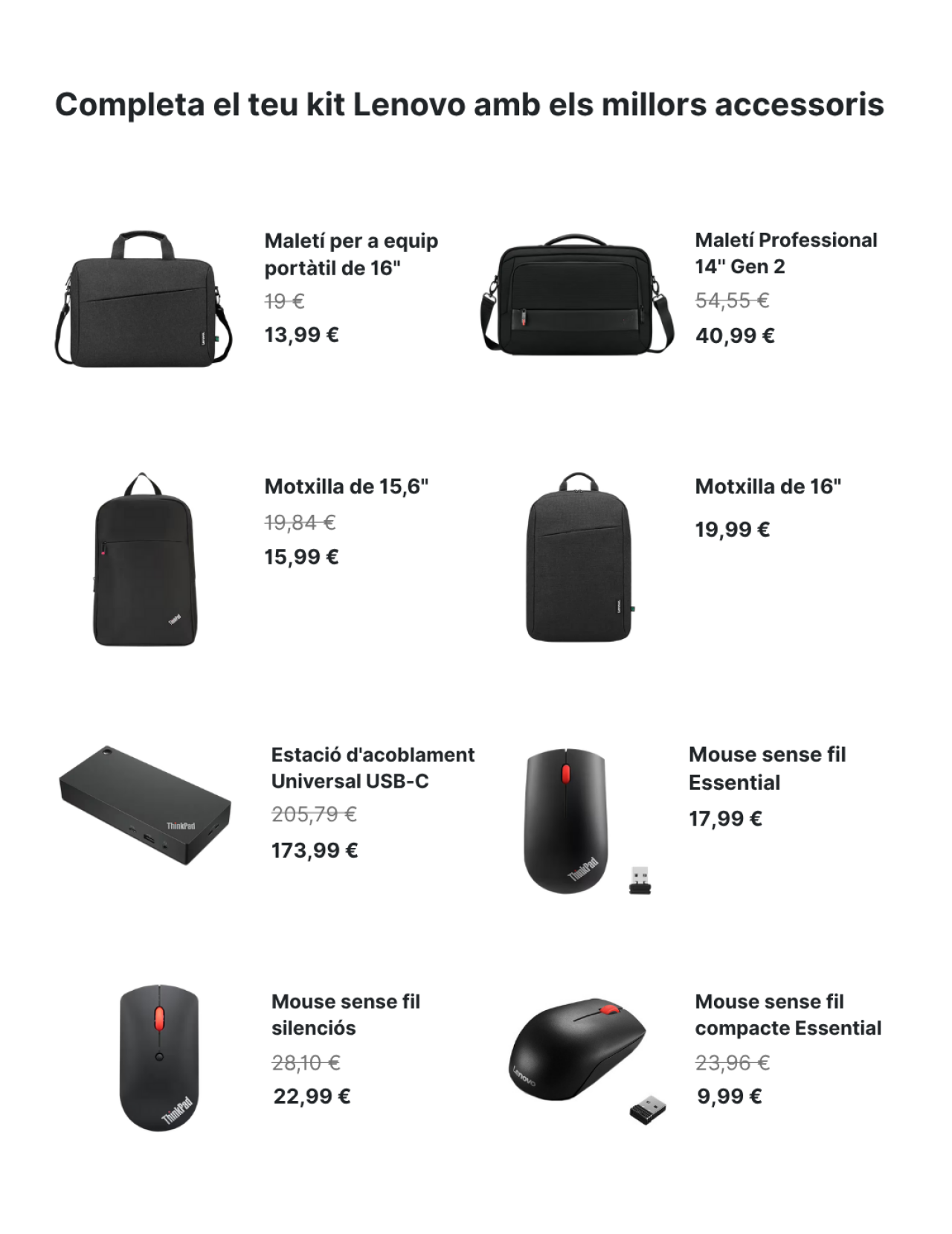 Accessoris oficials Lenovo